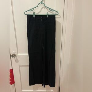 Anthropologie Maeve “The Naomi” Black Wide Leg Pants